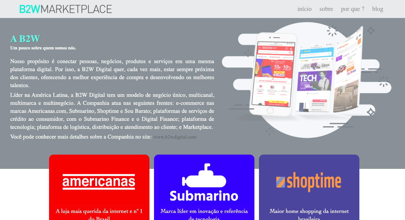 Fundo de uma Land Page Web